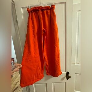 Urban Outfitters Bright Orange Wide Leg Sweatpants Size Small – Statement Lounge
